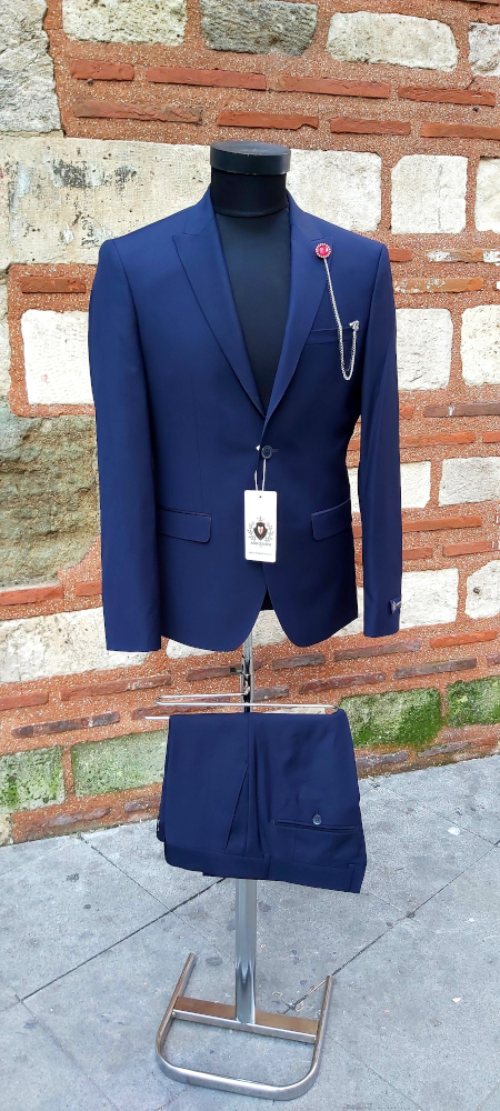 Navy Blue Suit Abrossini
