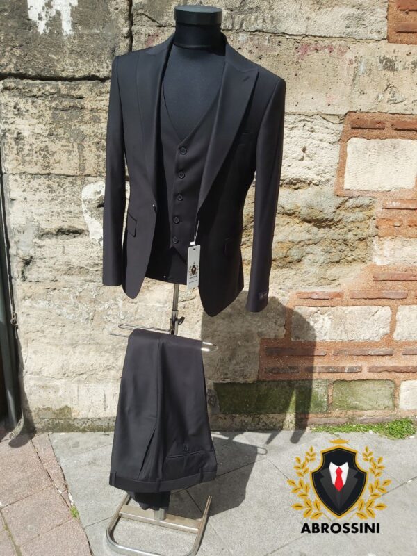 3 Piece Suit Black Abrossini