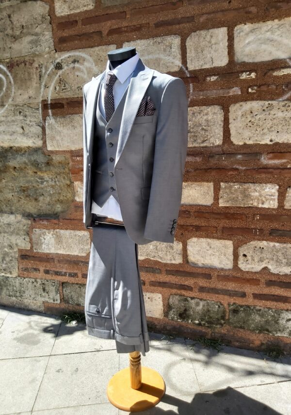 3 Pcs Light Grey Suit Abrossini