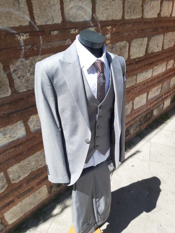 3 Pcs Light Grey Suit Abrossini