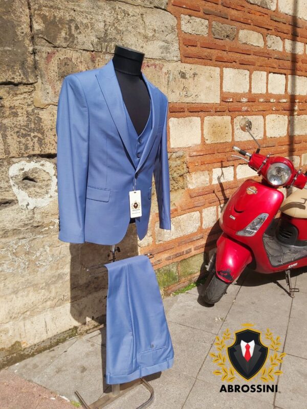 3 Pcs Light Blue Suit Abrossini
